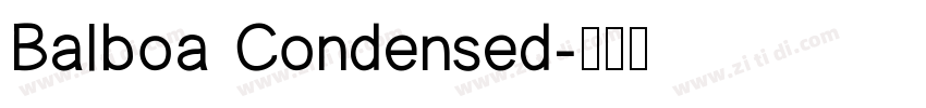 Balboa Condensed字体转换